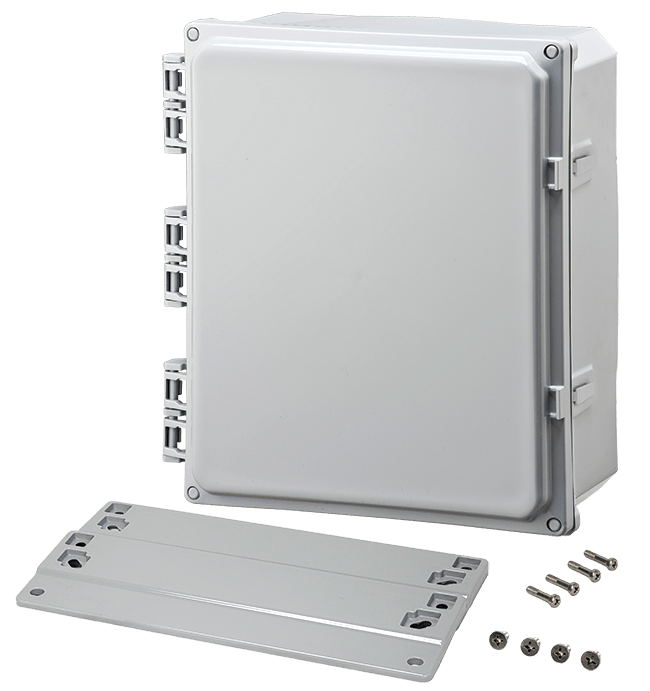 Integra Premium Series Polycarbonate Enclosure with Hinge Opaque Screw Cover and Mounting Flange - Nema Supply