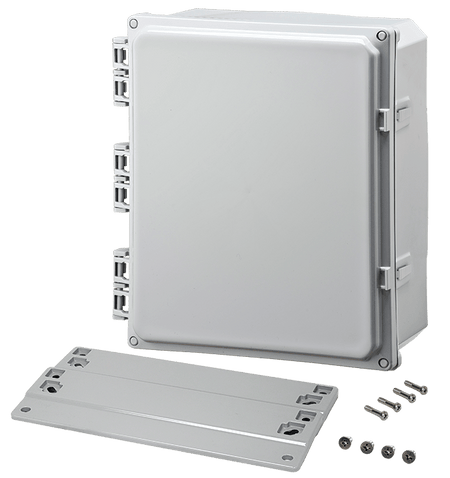 Integra Premium Series Polycarbonate Enclosure with Hinge Opaque Screw Cover and Mounting Flange - Nema Supply