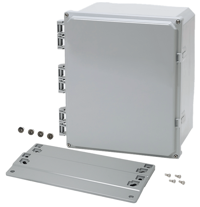 Integra Premium Series Polycarbonate Enclosure with Hinge Opaque Screw Cover and Mounting Flange - Nema Supply