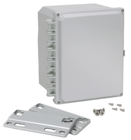 Integra Premium Series Polycarbonate Enclosure with Hinge Opaque Screw Cover and Mounting Flange - Nema Supply