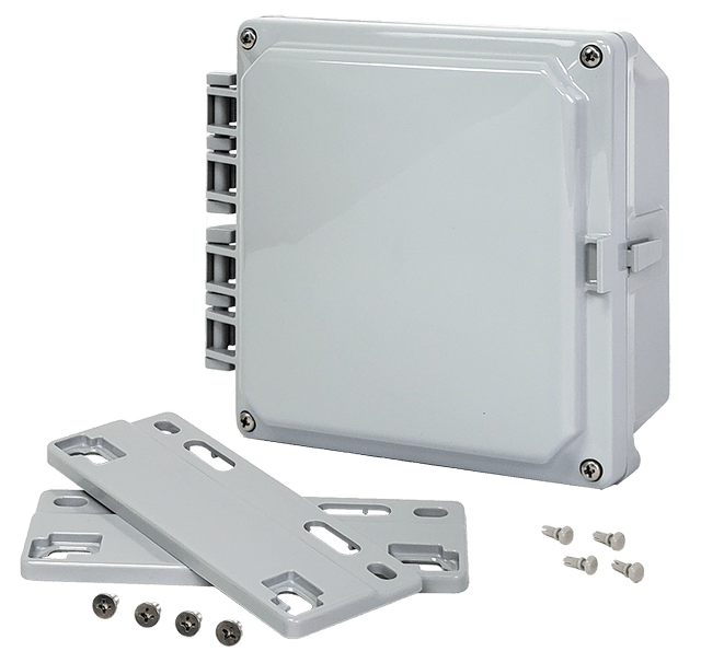 Integra Premium Series Polycarbonate Enclosure with Hinge Opaque Screw Cover and Mounting Flange - Nema Supply