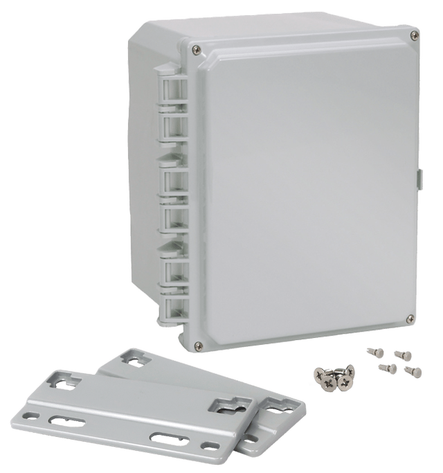 Integra Premium Series Polycarbonate Enclosure with Hinge Opaque Screw Cover and Mounting Flange - Nema Supply