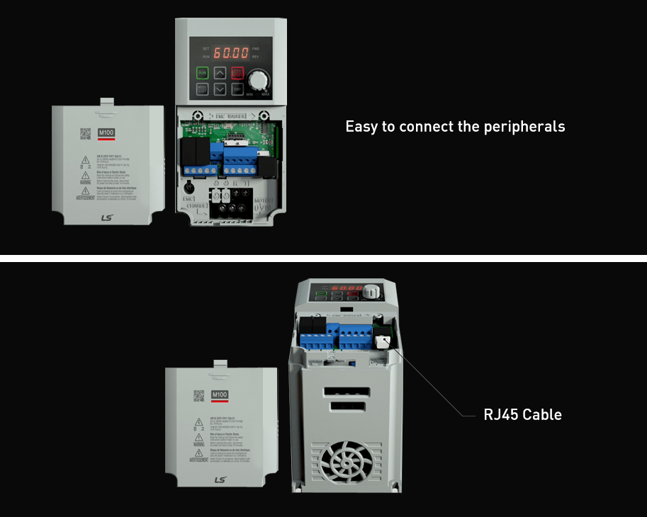 M100 LS Electric LSLV0004M100 - 1EOFNA 1/2 HP VFD (Single Phase 200 ~ 240 VAC) - Nema Supply