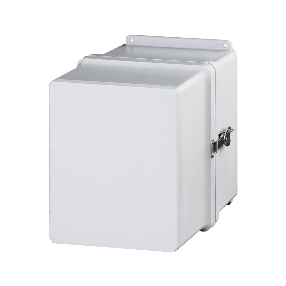 Stahlin® Gray Fiberglass Fatboy Series Enclosure With Opaque Cover, 12H in x 10W in x 10D in, Wall Mount, 304 Stainless Steel Latch - Nema Supply