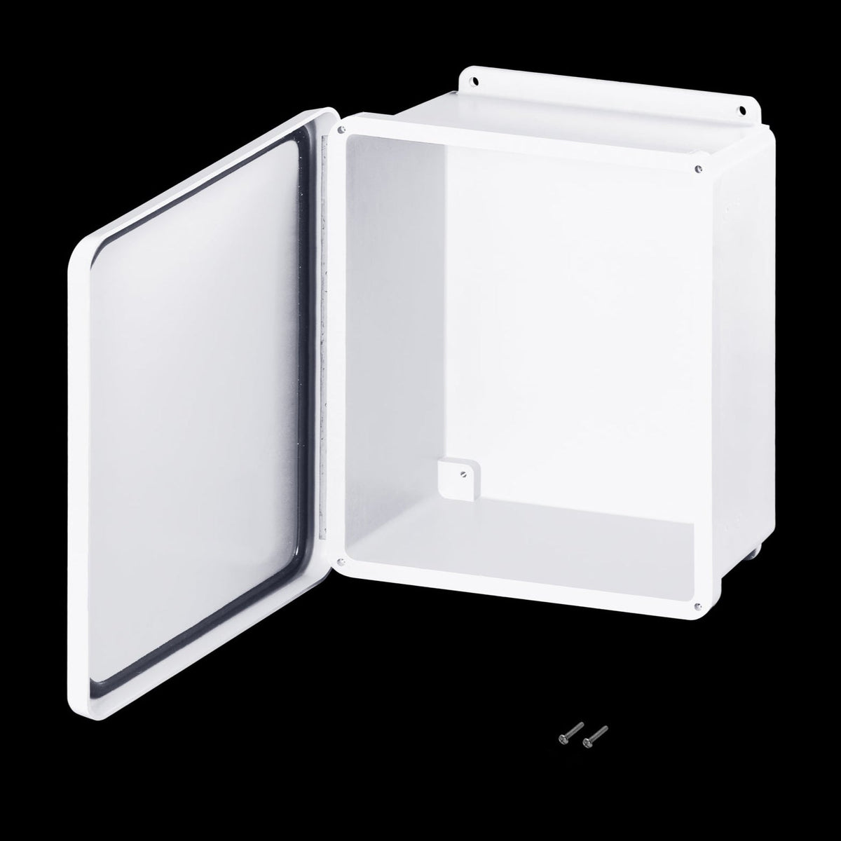 Stahlin® White Fiberglass J Series Enclosure With Opaque Cover, 12H in x 10W in x 5D in, Wall Mount - Nema Supply