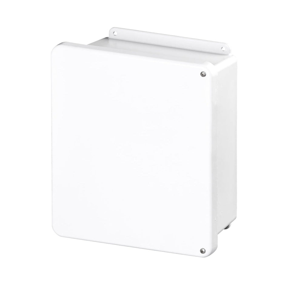 Stahlin® White Fiberglass J Series Enclosure With Opaque Cover, 12H in x 10W in x 5D in, Wall Mount - Nema Supply