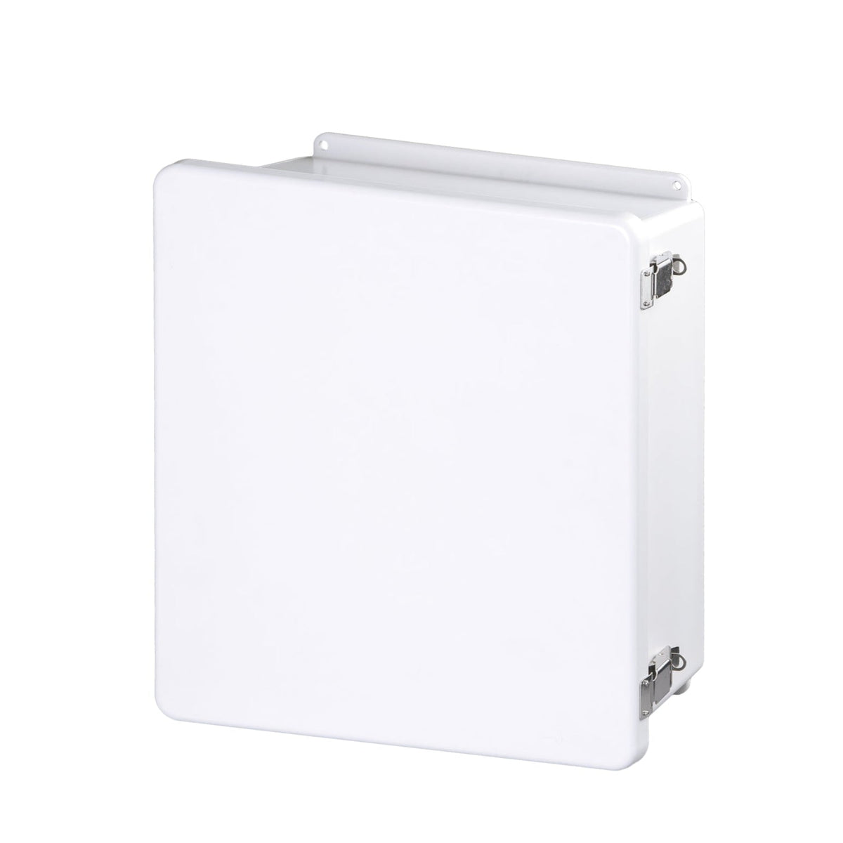 Stahlin® White Fiberglass J Series Enclosure With Opaque Cover, 14H in x 12W in x 6D in, Wall Mount, 304 Stainless Steel Latch - Nema Supply