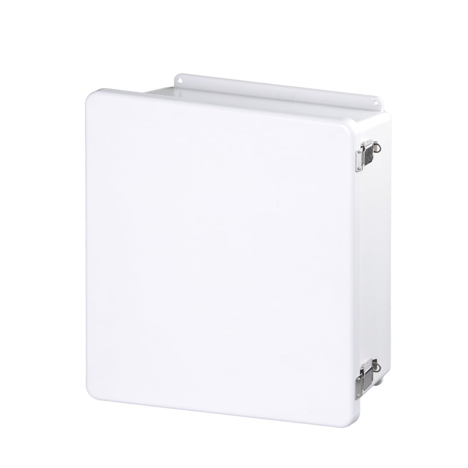 Stahlin® White Fiberglass J Series Enclosure With Opaque Cover, 14H in x 12W in x 6D in, Wall Mount, 304 Stainless Steel Latch - Nema Supply