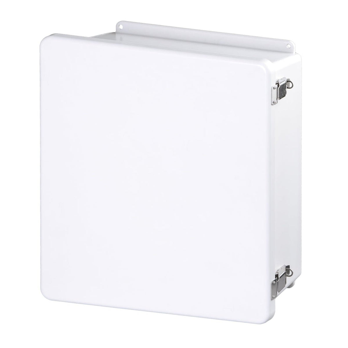Stahlin® White Fiberglass J Series Enclosure With Opaque Cover, 18H in x 16W in x 8D in, Wall Mount, 304 Stainless Steel Latch - Nema Supply