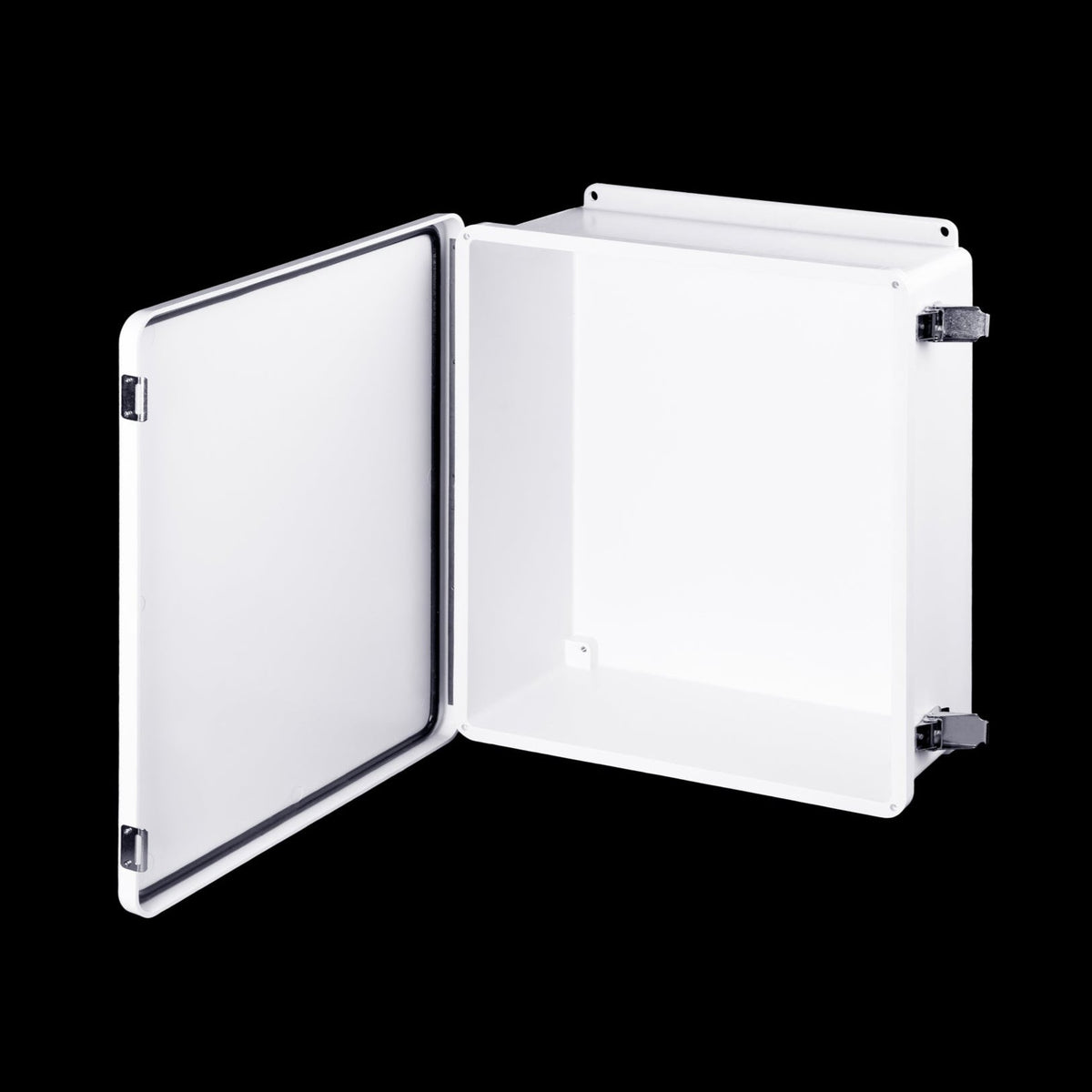 Stahlin® White Fiberglass J Series Enclosure With Opaque Cover, 18H in x 16W in x 8D in, Wall Mount, 304 Stainless Steel Latch - Nema Supply