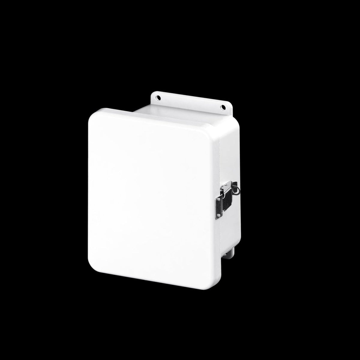 Stahlin® White Fiberglass J Series Enclosure With Opaque Cover, 8H in x 6W in x 4D in, Wall Mount, 304 Stainless Steel Latch - Nema Supply
