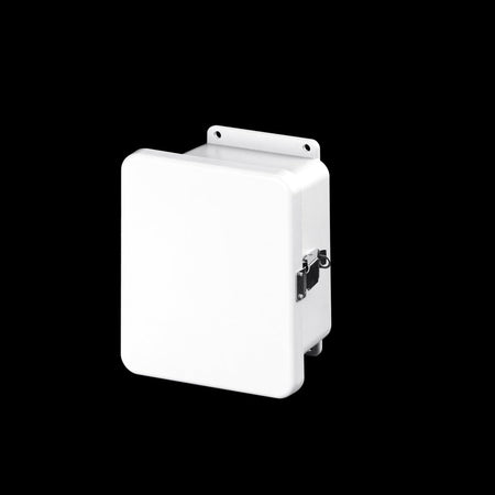 Stahlin® White Fiberglass J Series Enclosure With Opaque Cover, 8H in x 6W in x 4D in, Wall Mount, 304 Stainless Steel Latch - Nema Supply