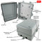 12x9x7 IP66 NEMA 4X PC+ABS Weatherproof Utility Box with Hinged Door and Aluminum Mounting Plate