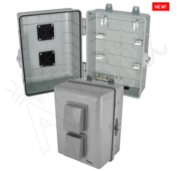 12x9x7 PC+ABS Weatherproof Vented Utility Box NEMA Enclosure with Hinged Door