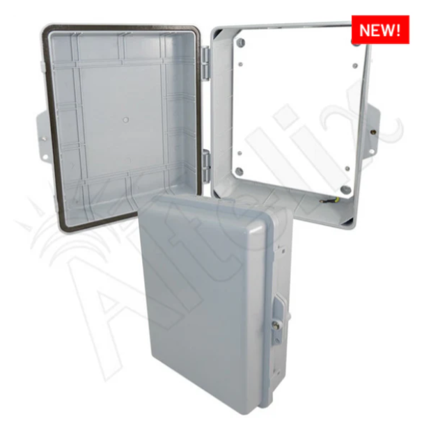 Altelix 14x11x5 Polycarbonate + ABS Indoor / Outdoor RF Transparent WiFi Enclosure with PVC Non-Metallic Equipment Mounting Plate