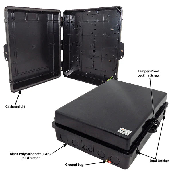 17x14x6 PC + ABS Weatherproof Utility Box NEMA Enclosure with Hinged Door