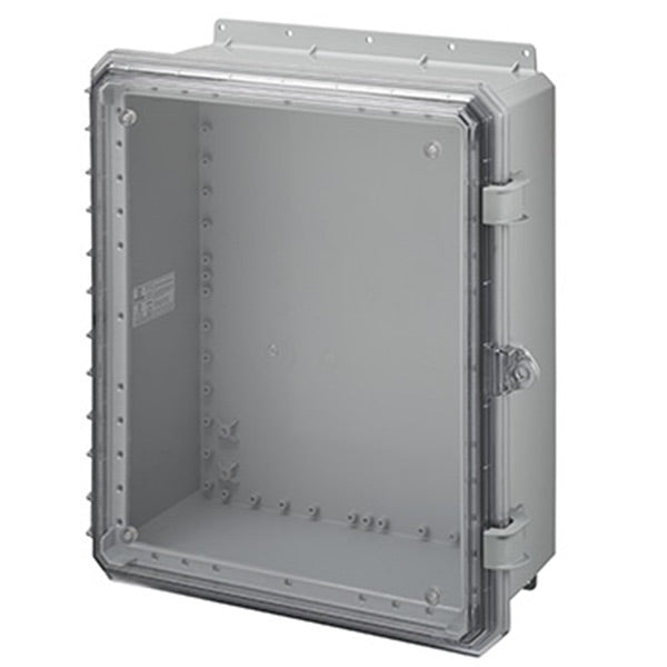 Genesis Series Polycarbonate Enclosure with Hinge Opaque 3pt Non-Metallic Locking Latch Cover