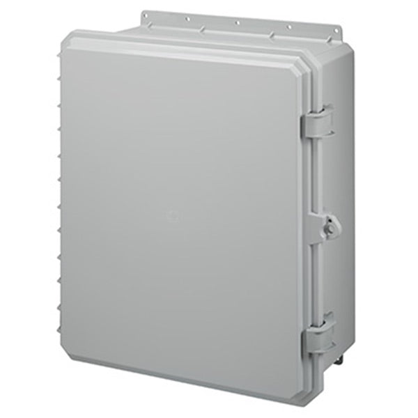 ﻿Genesis Series Polycarbonate Enclosure with Hinge Opaque Non-Metallic Locking Latch Cover