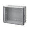 ﻿Genesis Series Polycarbonate Enclosure with Hinge Clear Non-Metallic Locking Latch Cover Square
