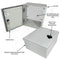 Altelix 12x10x6 NEMA 3X Fiberglass Weatherproof Enclosure with Steel Equipment Mounting Plate
