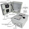 Altelix 12x10x6 Vented Fiberglass Weatherproof NEMA Enclosure with 120 VAC Outlets & 85°F Turn-On Cooling Fan