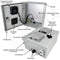 Altelix 12x10x6 Vented Fiberglass Weatherproof NEMA Enclosure with 24 VDC Cooling Fan