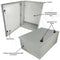 Altelix 24x16x9 NEMA 3X Fiberglass Indoor / Outdoor RF Transparent WiFi Access Point Enclosure with Non-Metallic Equipment Mounting Plate