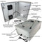 Altelix 24x16x9 Vented Fiberglass Heated Weatherproof NEMA Enclosure with 120 VAC Outlets, Power Cord, 400W Heater & Dual 85°F Turn-On Cooling Fans