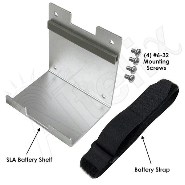 Aluminum SLA Battery Shelf with Battery Strap