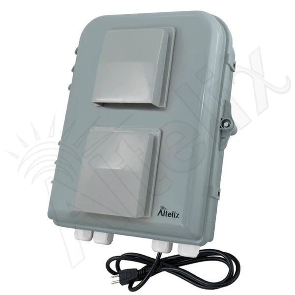 Altelix 12x9x7 IP66 NEMA 4X PC+ABS Weatherproof Utility Box with Hinged  Door and Aluminum Mounting Plate