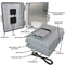14x11x5 Polycarbonate + ABS Vented Weatherproof NEMA Enclosure with Aluminum Mounting Plate 120 VAC Outlets and Power Cord