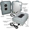 Altelix 15x10x5 Polycarbonate + ABS Indoor Vented Enclosure with Aluminum Mounting Plate, 120 VAC Outlet & Power Cord