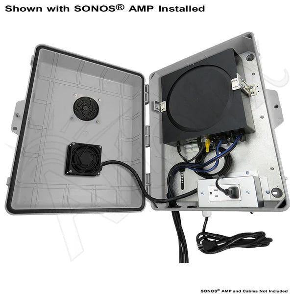 Altelix Indoor Enclosure for SONOS® AMP, Apple® TV, Amazon® Echo Link Amp, Bluesound® Powernode