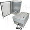 Altelix 24x16x12 NEMA 4X Steel Weatherproof Enclosure with 120 VAC Outlets and Power Cord