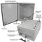 Altelix 28x24x16 NEMA 4X Steel Weatherproof Enclosure with 120 VAC Outlets and Power Cord