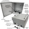 Altelix 32x24x16 Steel Heated Weatherproof NEMA Enclosure with Dual Cooling Fans, 400W Heater, 120 VAC Outlets and Power Cord