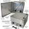 Altelix 24x24x16 Stainless Steel Weatherproof NEMA Enclosure with 120 VAC Outlets, Power Cord & 85°F Turn-On Cooling Fans