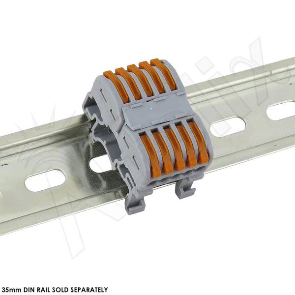 5-Conductor DIN Rail Mount Quick Splicing Connector