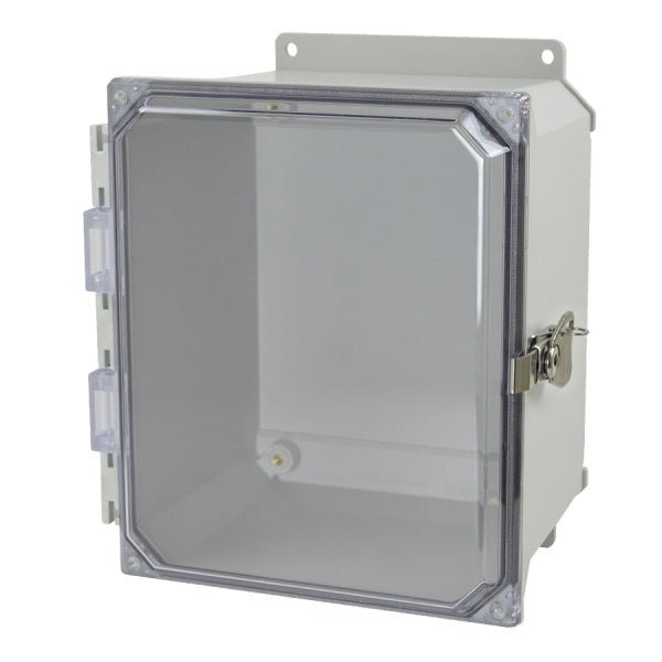 Allied Moulded Ultra - Line Fiberglass Series Enclosure - Hinge Twist Latch Clear Cover - Nema Supply