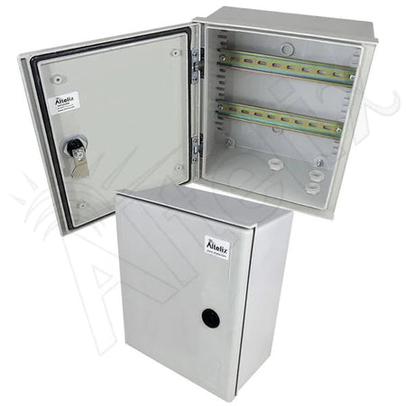 Altelix 12x10x6 Industrial DIN Rail Enclosure Fiberglass NEMA 3X IP65 - Nema Supply
