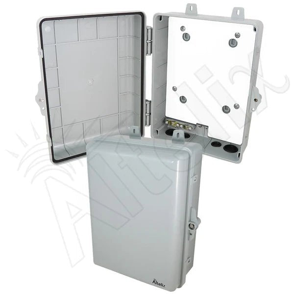 Altelix 12x9x5 IP66 NEMA 4X PC+ABS Indoor / Outdoor RF Transparent WiFi Access Point Enclosure with PVC Non - Metallic Equipment Mounting Plate - Nema Supply