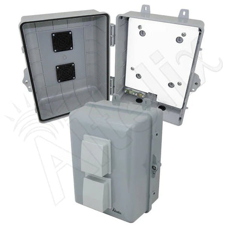 Altelix 12x9x7 Vented PC+ABS Indoor / Outdoor RF Transparent WiFi Access Point Enclosure with PVC Non - Metallic Equipment Mounting Plate - Nema Supply