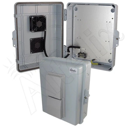 Altelix 14x11x5 Vented Polycarbonate + ABS Weatherproof NEMA Enclosure with 24 VDC Cooling Fan - Nema Supply