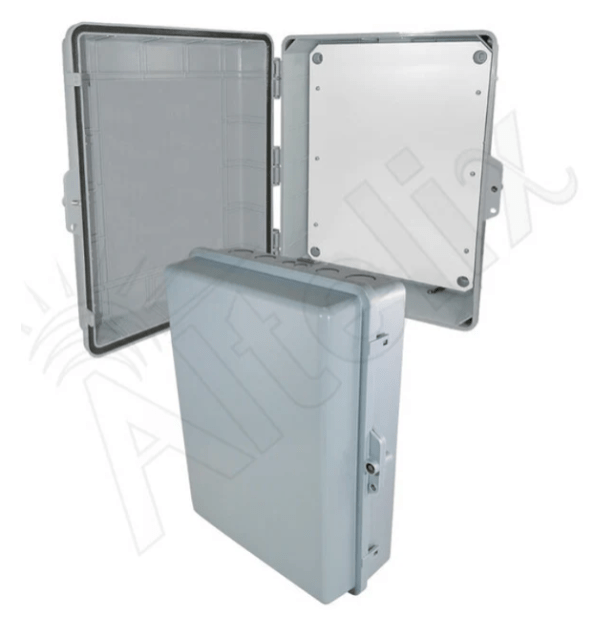 Altelix 14x12x6 NEMA 4X Fiberglass Weatherproof RF Transparent Wireless Enclosure with Non Metallic Equipment Mounting Plate - Nema Supply