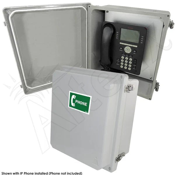 Altelix 14x12x8 NEMA 4X Outdoor Weatherproof IP Phone Call Box with Se ...