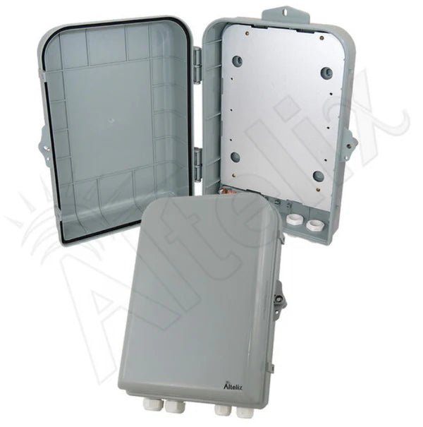 Altelix 15x10x5 NEMA 4X Polycarbonate + ABS Weatherproof Enclosure with Aluminum Mounting Plate - Nema Supply