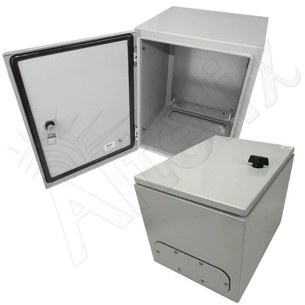 Altelix 16x12x12 NEMA 4X Steel Weatherproof Enclosure with Steel Equipment Mounting Plate - Nema Supply