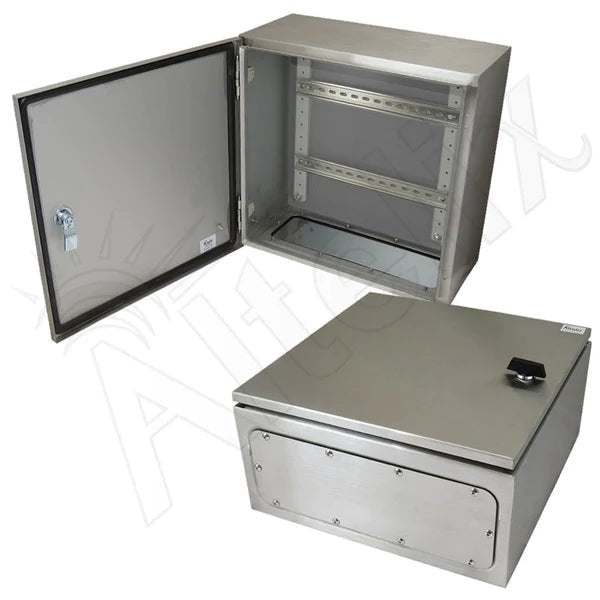 Altelix 16x16x8 Industrial DIN Rail NEMA 4X Stainless Steel Weatherproof Enclosure - Nema Supply