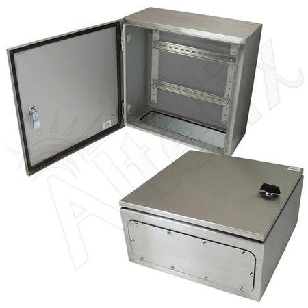 Altelix 16x16x8 Industrial DIN Rail NEMA 4X Stainless Steel Weatherproof Enclosure - Nema Supply