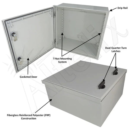 Altelix 16x16x8 NEMA 3X Fiberglass Weatherproof Enclosure - Nema Supply